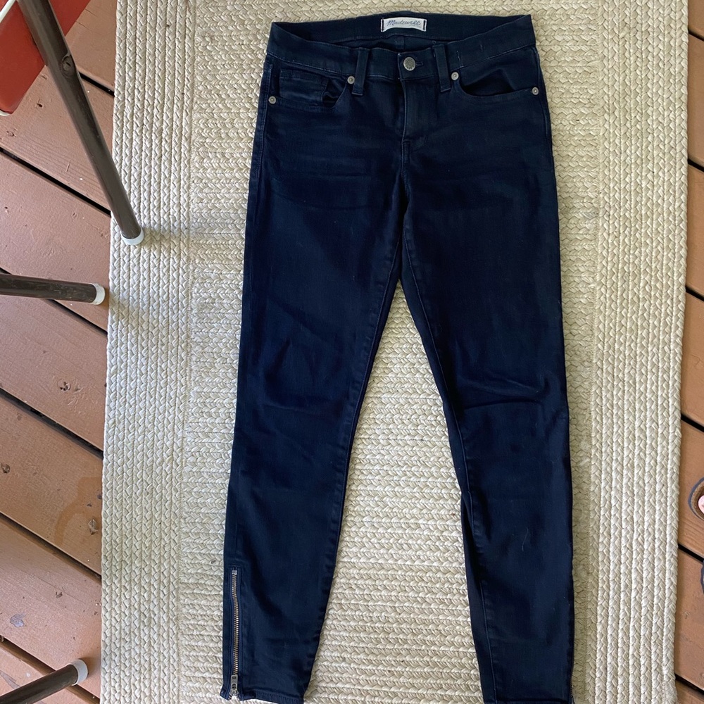 Madewell Skinny Zip Ankle Jeans Sz 24